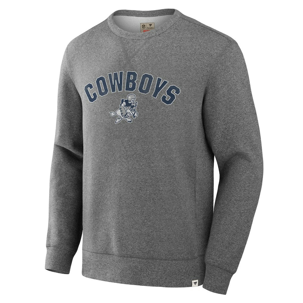 Dallas Cowboys Loop Terry Pullover Sweatshirt - Heather Gray Pullover