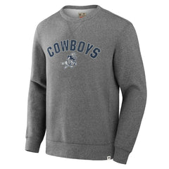 Dallas Cowboys Loop Terry Pullover Sweatshirt - Heather Gray Pullover