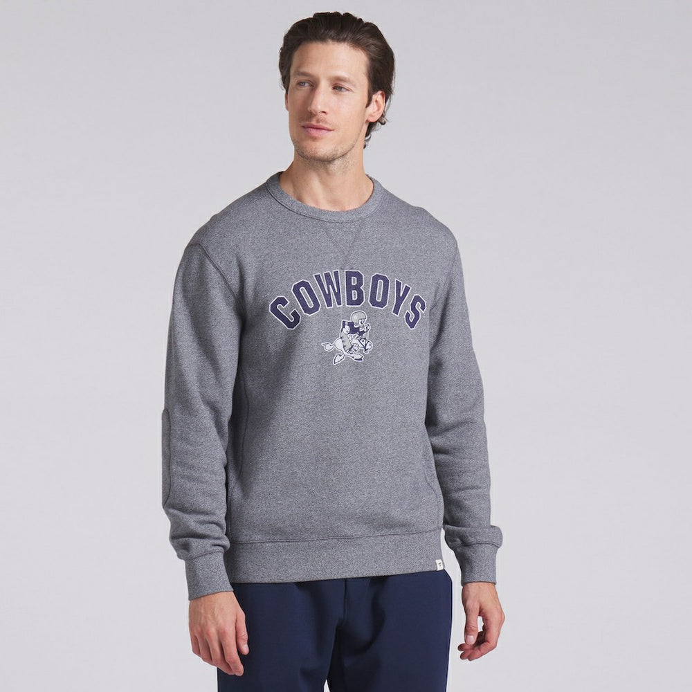Dallas Cowboys Loop Terry Pullover Sweatshirt - Heather Gray Pullover