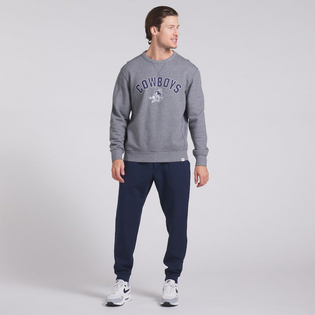 Dallas Cowboys Loop Terry Pullover Sweatshirt - Heather Gray Pullover