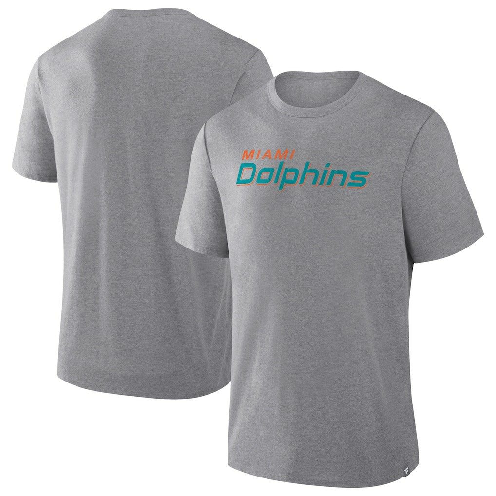 Miami Dolphins Pass Rush Tri-Blend T-Shirt - Heather Gray T-shirts