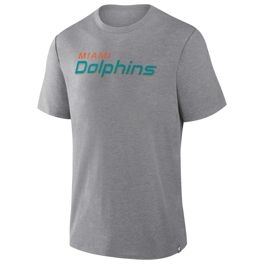 Miami Dolphins Pass Rush Tri-Blend T-Shirt - Heather Gray T-shirts