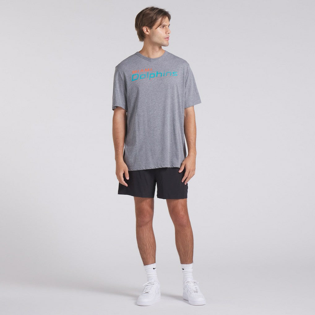 Miami Dolphins Pass Rush Tri-Blend T-Shirt - Heather Gray T-shirts