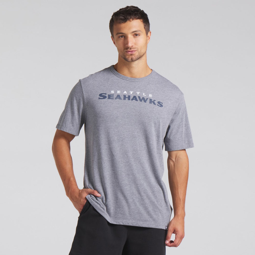 Seattle Seahawks Pass Rush Tri-Blend T-Shirt - Heather Gray T-shirts