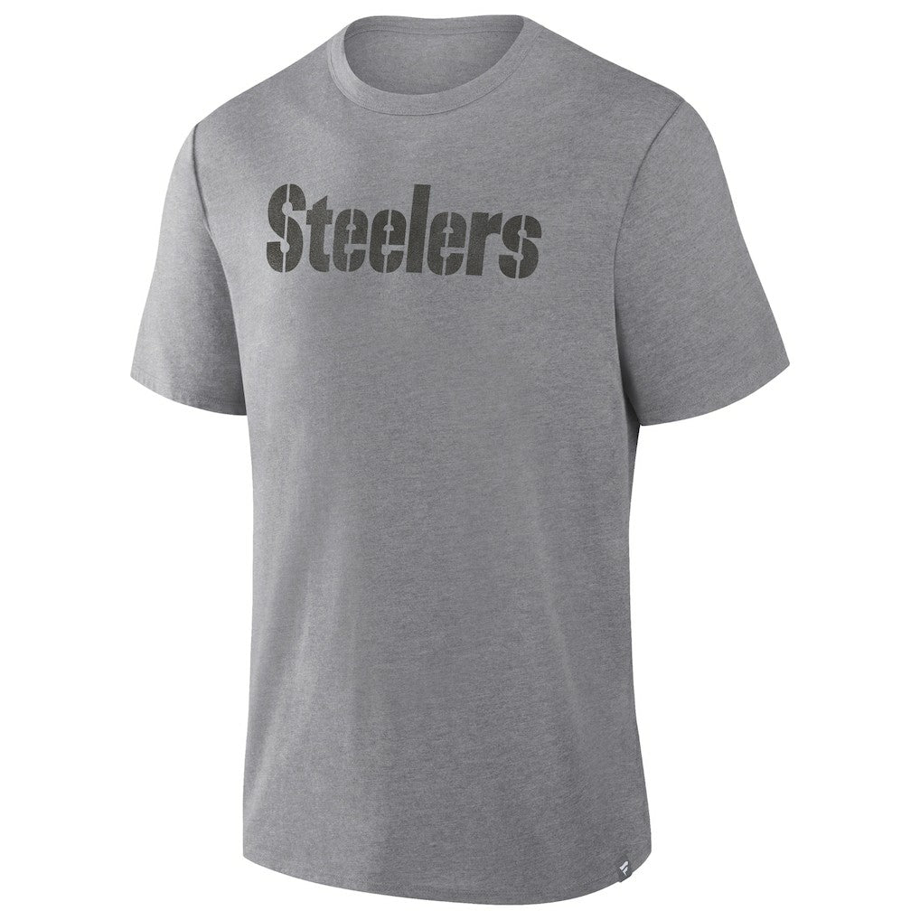 Pittsburgh Steelers Pass Rush Tri-Blend T-Shirt - Heather Gray T-shirts