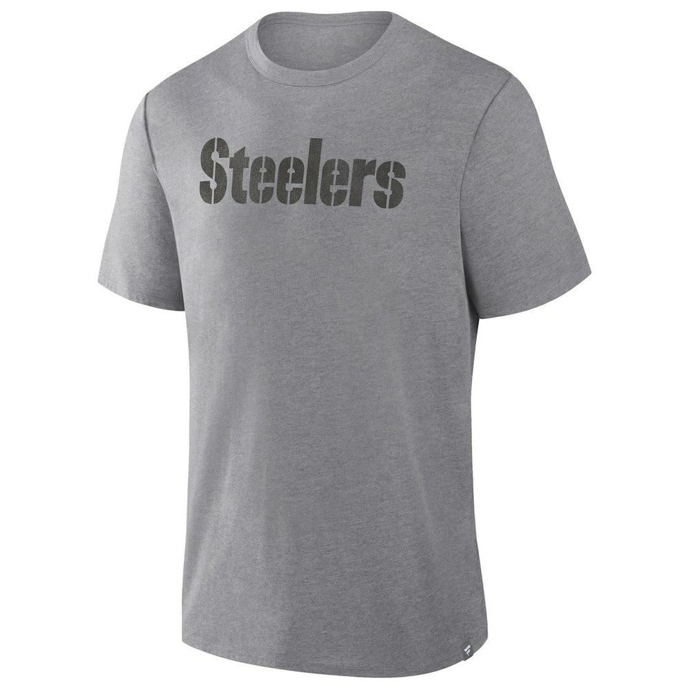 Pittsburgh Steelers Pass Rush Tri-Blend T-Shirt - Heather Gray T-shirts