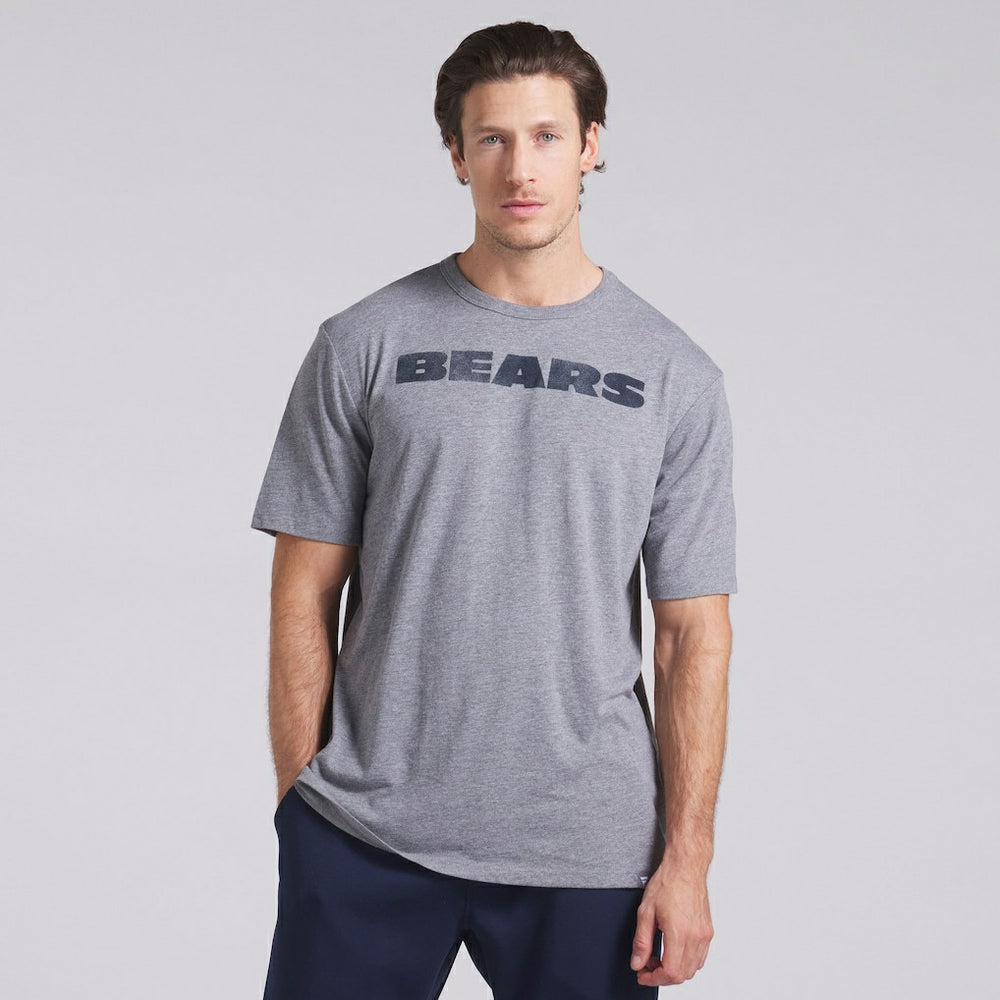 Chicago Bears Pass Rush Tri-Blend T-Shirt - Heather Gray T-shirts