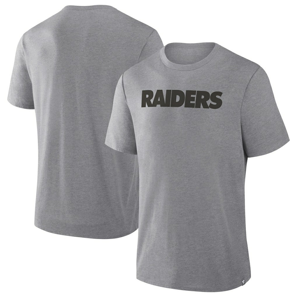Las Vegas Raiders Pass Rush Tri-Blend T-Shirt - Heather Gray T-shirts