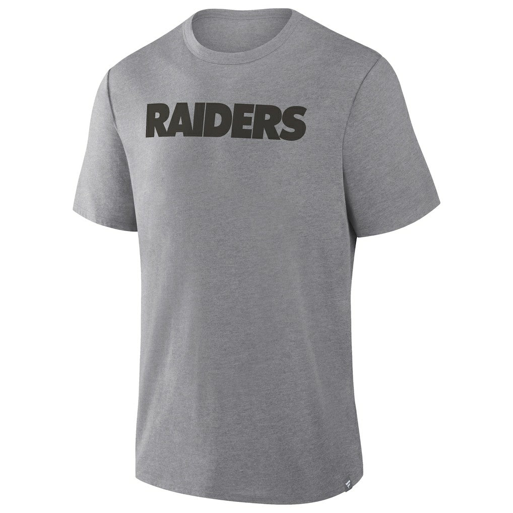 Las Vegas Raiders Pass Rush Tri-Blend T-Shirt - Heather Gray T-shirts