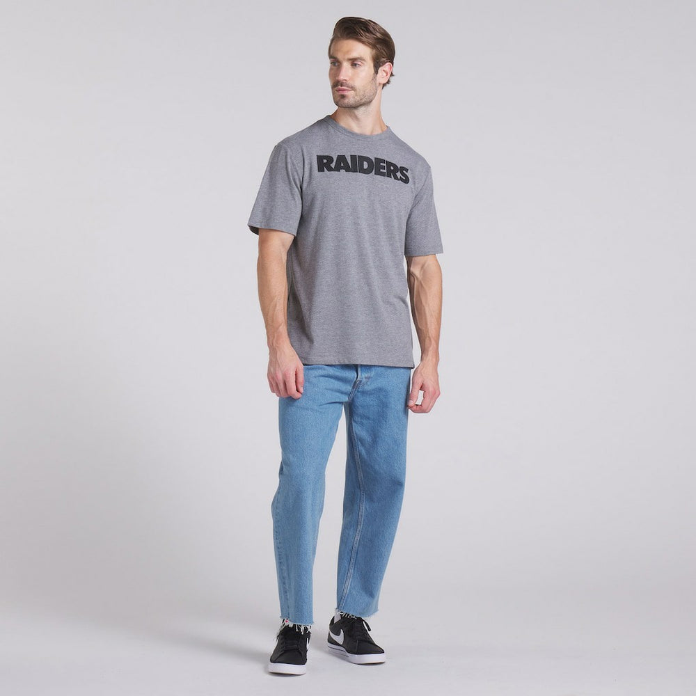 Las Vegas Raiders Pass Rush Tri-Blend T-Shirt - Heather Gray T-shirts