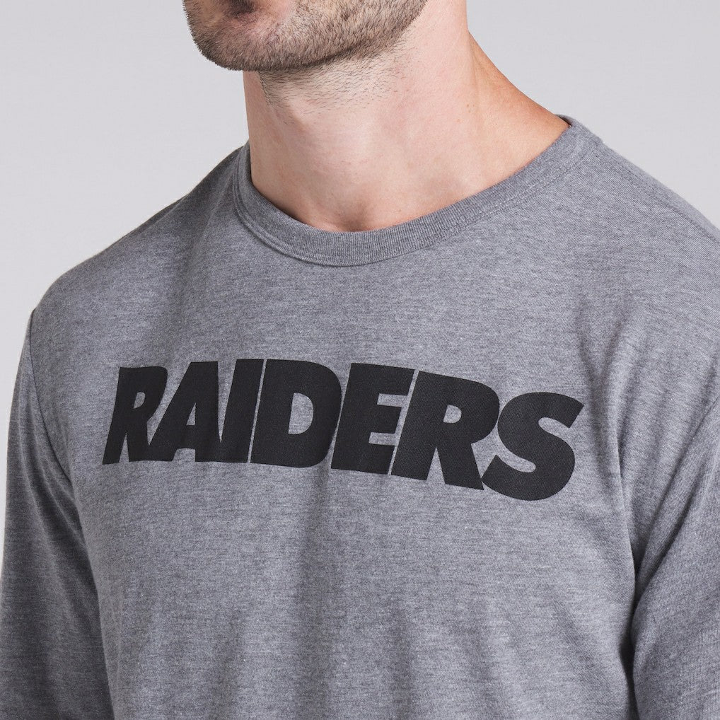 Las Vegas Raiders Pass Rush Tri-Blend T-Shirt - Heather Gray T-shirts
