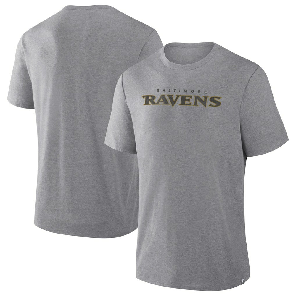 Baltimore Ravens Pass Rush Tri-Blend T-Shirt - Heather Gray T-shirts
