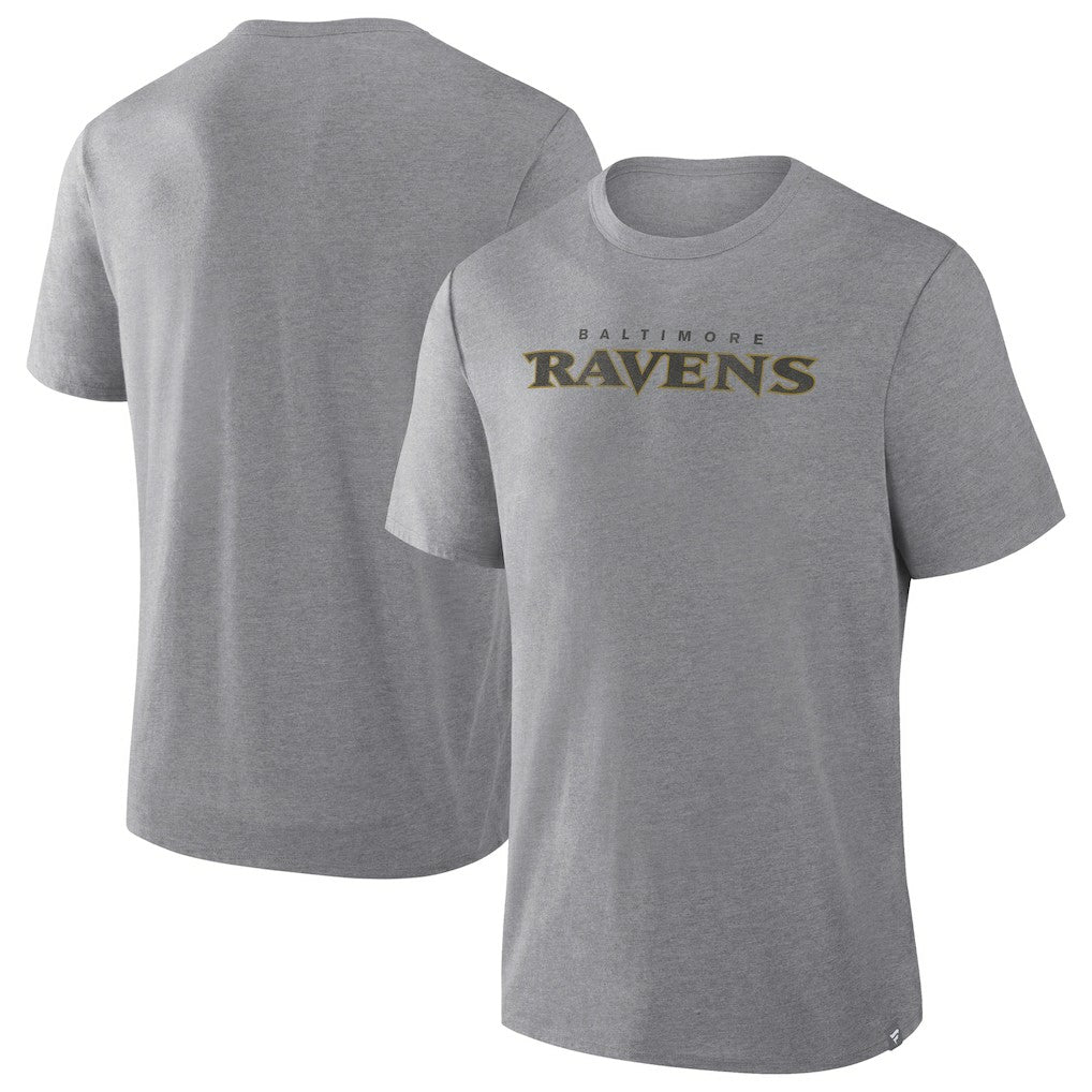 Baltimore Ravens Pass Rush Tri-Blend T-Shirt - Heather Gray T-shirts