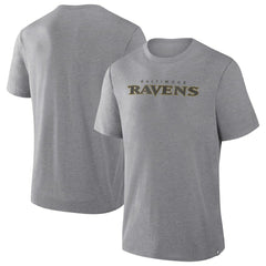 Baltimore Ravens Pass Rush Tri-Blend T-Shirt - Heather Gray T-shirts