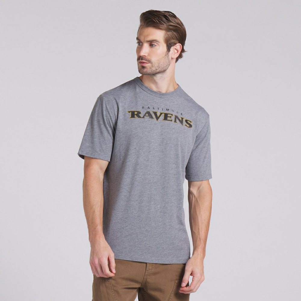 Baltimore Ravens Pass Rush Tri-Blend T-Shirt - Heather Gray T-shirts