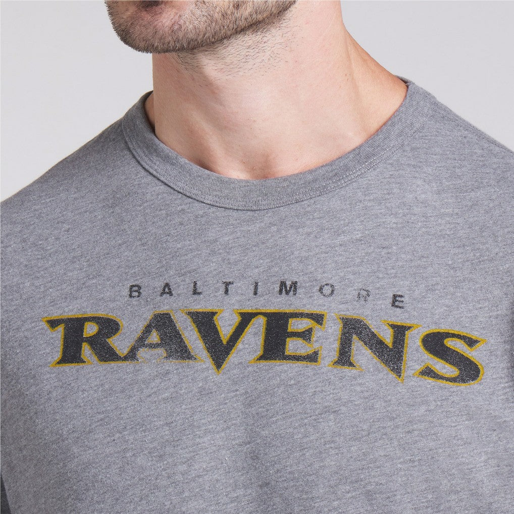 Baltimore Ravens Pass Rush Tri-Blend T-Shirt - Heather Gray T-shirts