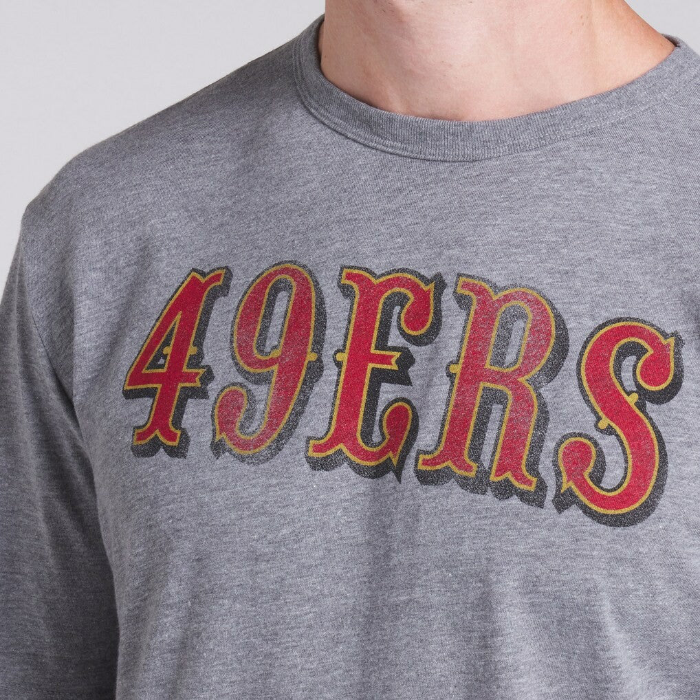 San Francisco 49ers Pass Rush Tri-Blend T-Shirt - Heather Gray T-shirts