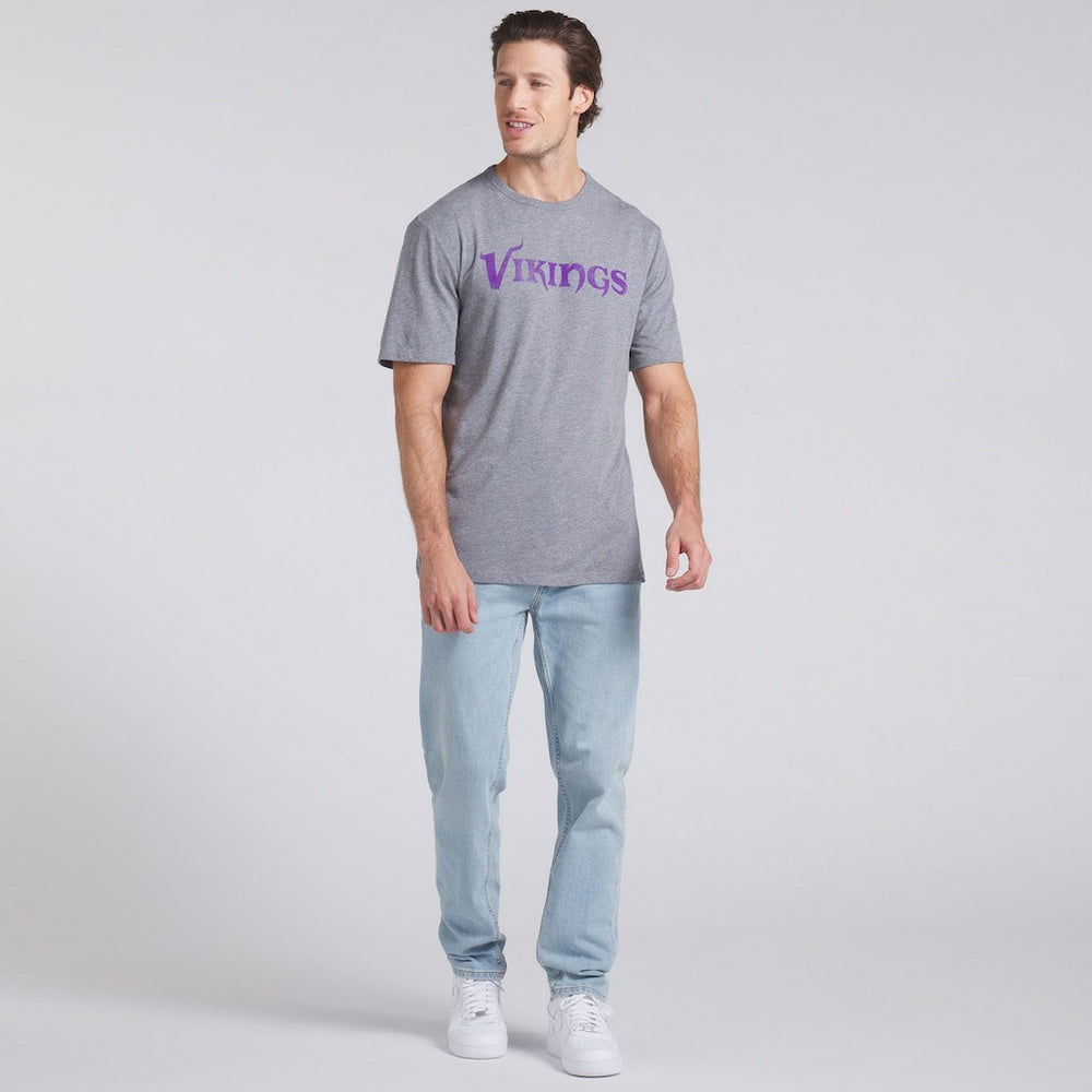 Minnesota Vikings Pass Rush Tri-Blend T-Shirt - Heather Gray T-shirts
