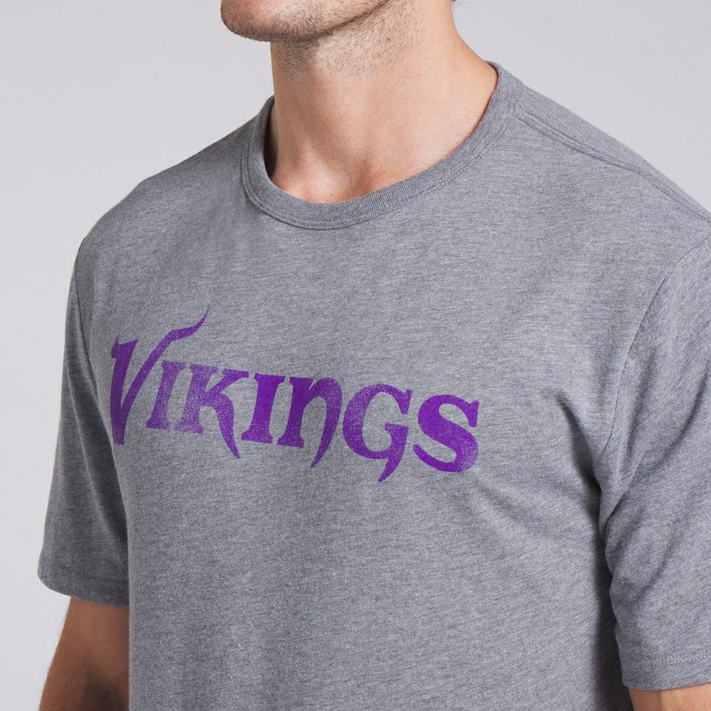 Minnesota Vikings Pass Rush Tri-Blend T-Shirt - Heather Gray T-shirts
