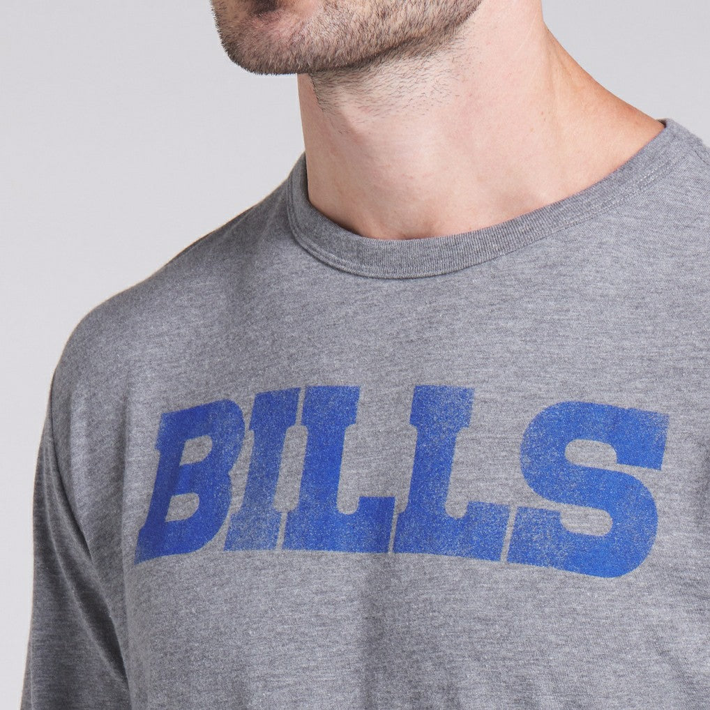 Buffalo Bills Pass Rush Tri-Blend T-Shirt - Heather Gray T-shirts