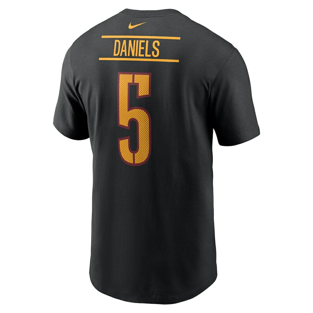 Jayden Daniels Washington Commanders Player Name & Number T-Shirt - Black T-shirts