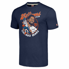 Caleb Williams Chicago Bears Homage Unisex Caricature Player Tri-Blend T-Shirt - Navy T-shirts