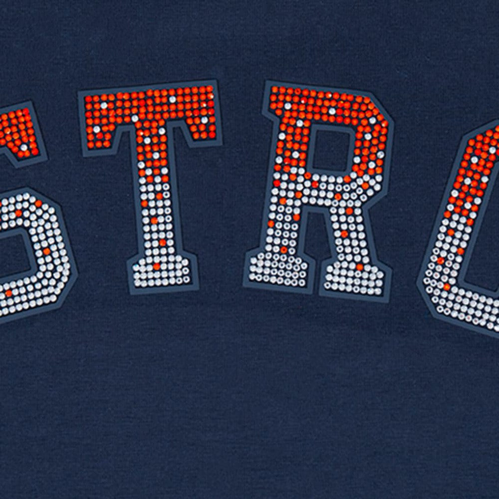 Houston Astros Pro Standard Women's Rhinestone Slim Fit T-Shirt - Navy T-shirts