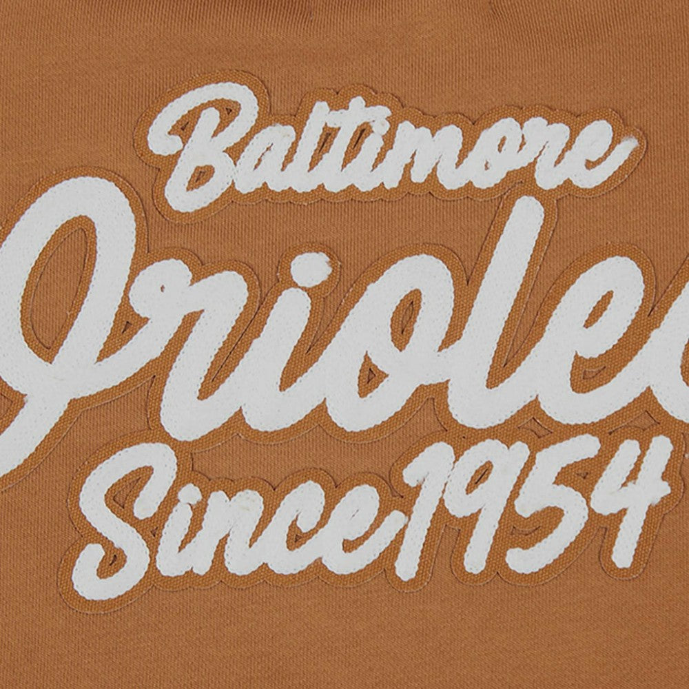 Baltimore Orioles Pro Standard Women's Paint The City Pullover Cropped Sweatshirt - Brown Pullover