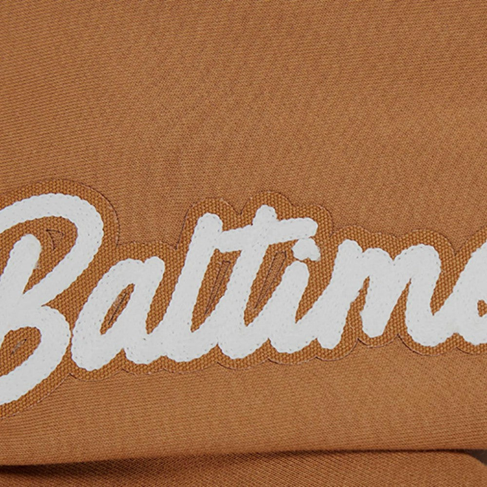 Baltimore Orioles Pro Standard Women's Paint The City Pullover Cropped Sweatshirt - Brown Pullover