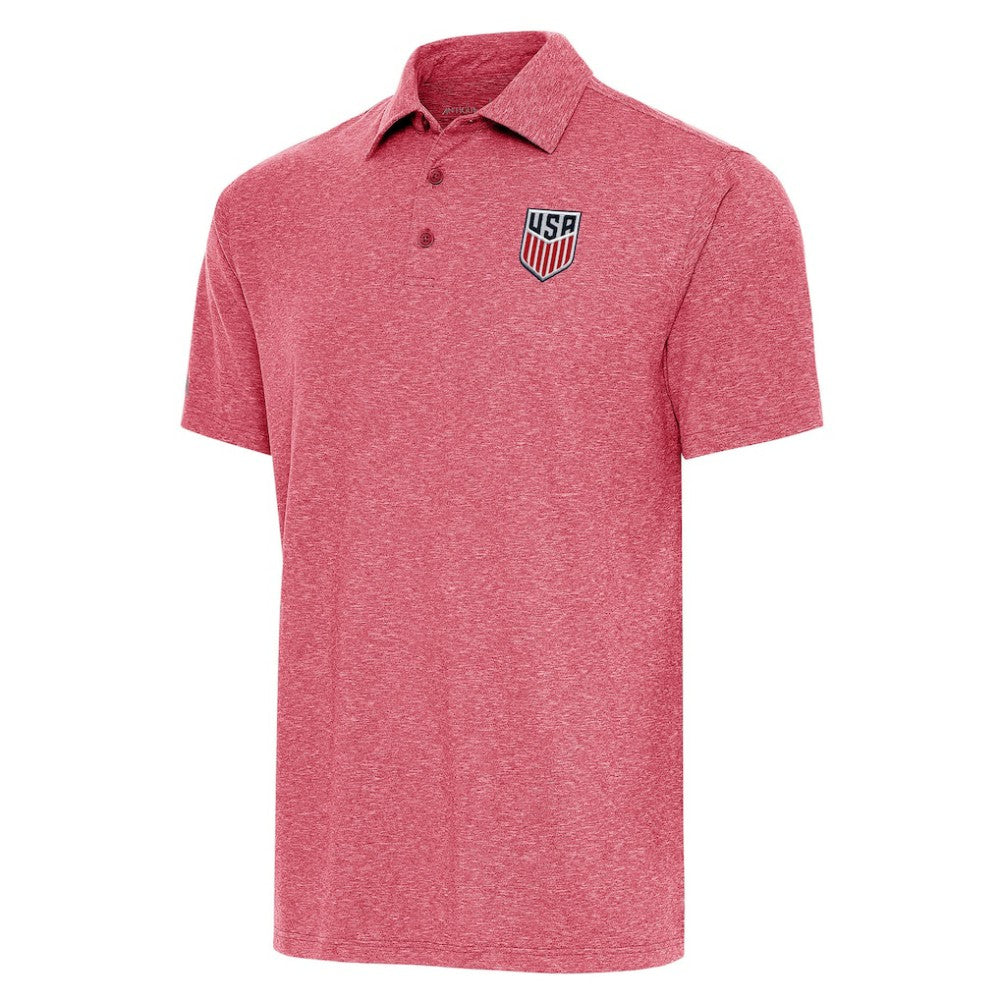 USMNT Antigua Par 3 Polo Heather Red