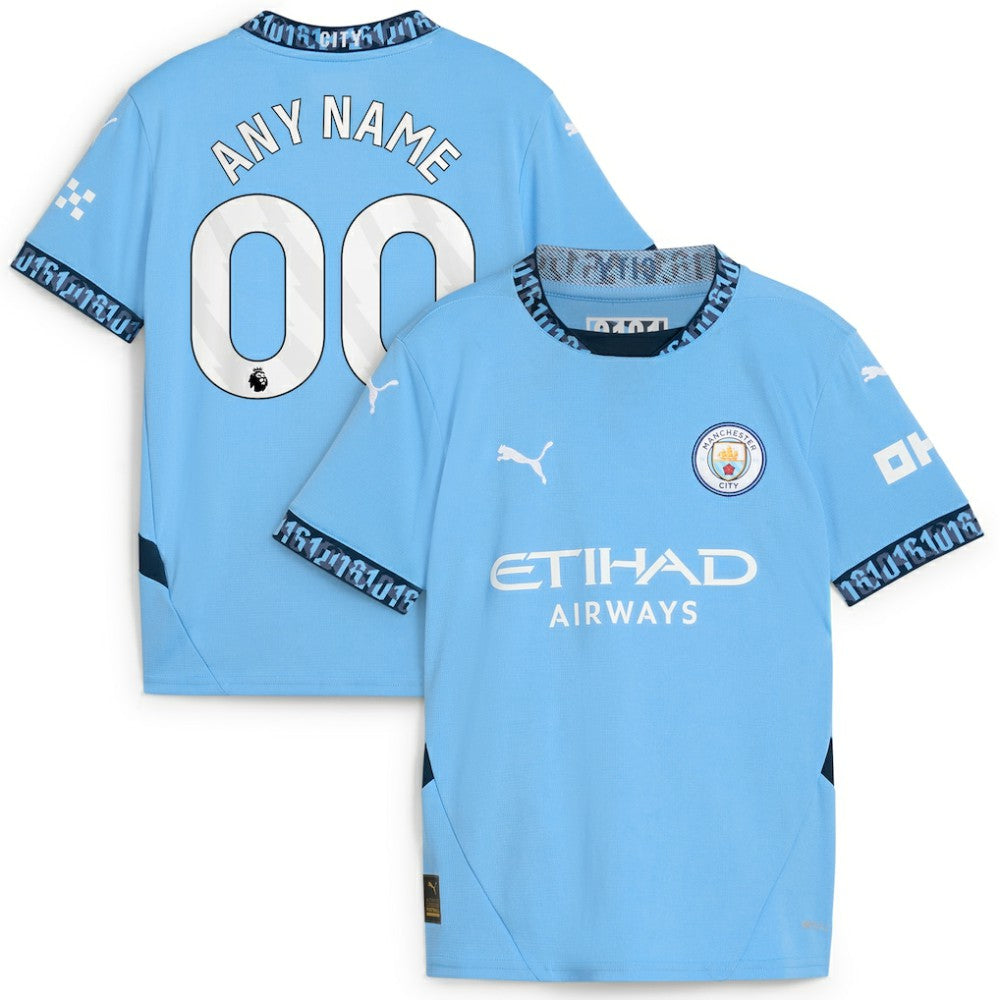 Manchester City Youth 2024/25 Home Replica Custom Jersey Light Blue - Puma on sale