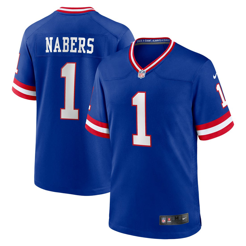 Malik Nabers New York Giants Game Player Jersey - Royal Jerseys