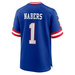 Malik Nabers New York Giants Game Player Jersey - Royal Jerseys