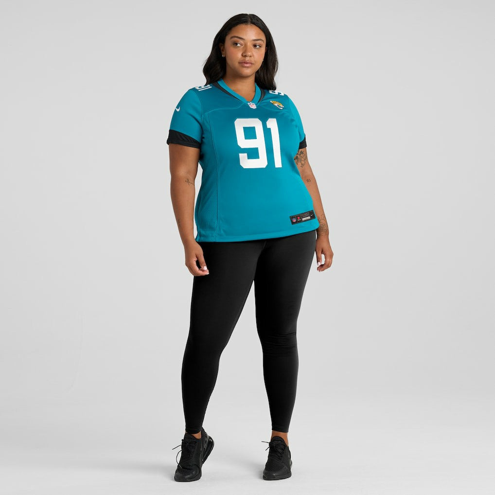 Arik Armstead Jacksonville Jaguars Women's Team Game Jersey - Teal Jerseys
