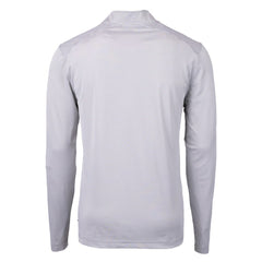 Carolina Panthers Cutter & Buck Virtue Eco Pique Micro Stripe Recycled Quarter-Zip Jacket - Gray Jackets