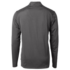 Carolina Panthers Cutter & Buck Virtue Eco Pique Micro Stripe Recycled Quarter-Zip Jacket - Black Jackets