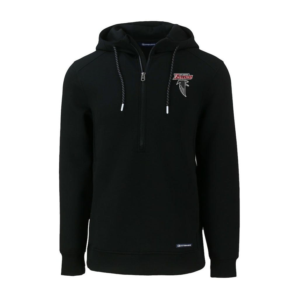 Atlanta Falcons Cutter & Buck Roam Eco Recycled Half-Zip Hoodie - Black Hoodies
