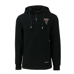 Atlanta Falcons Cutter & Buck Roam Eco Recycled Half-Zip Hoodie - Black Hoodies