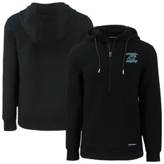 Carolina Panthers Cutter & Buck Roam Eco Recycled Half-Zip Hoodie - Black Hoodies