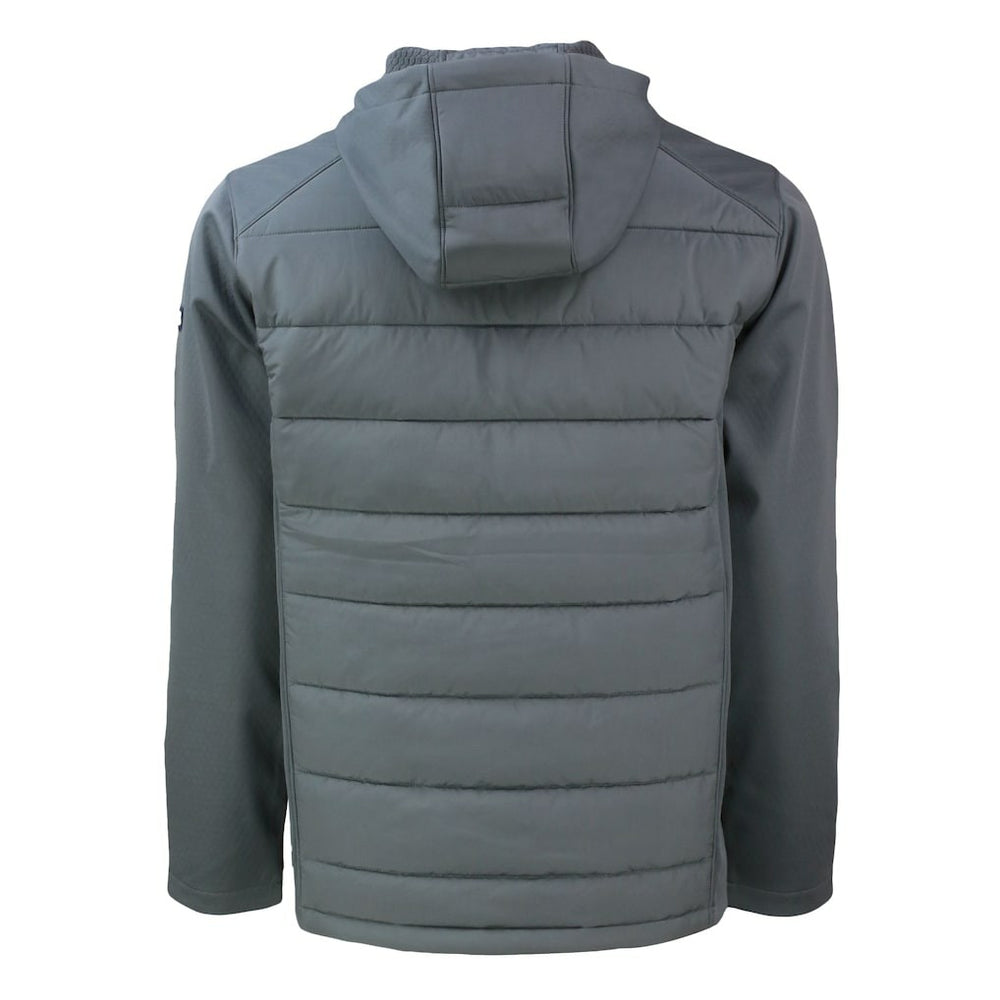 Carolina Panthers Cutter & Buck Evoke Hybrid Eco Softshell Recycled Full-Zip Hoodie Jacket - Gray Hoodies