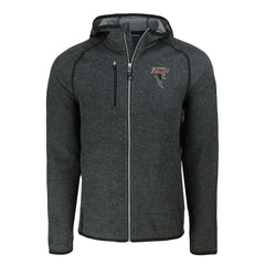 Atlanta Falcons Cutter & Buck Mainsail Hoodie Raglan Full-Zip Jacket - Heather Charcoal Hoodies