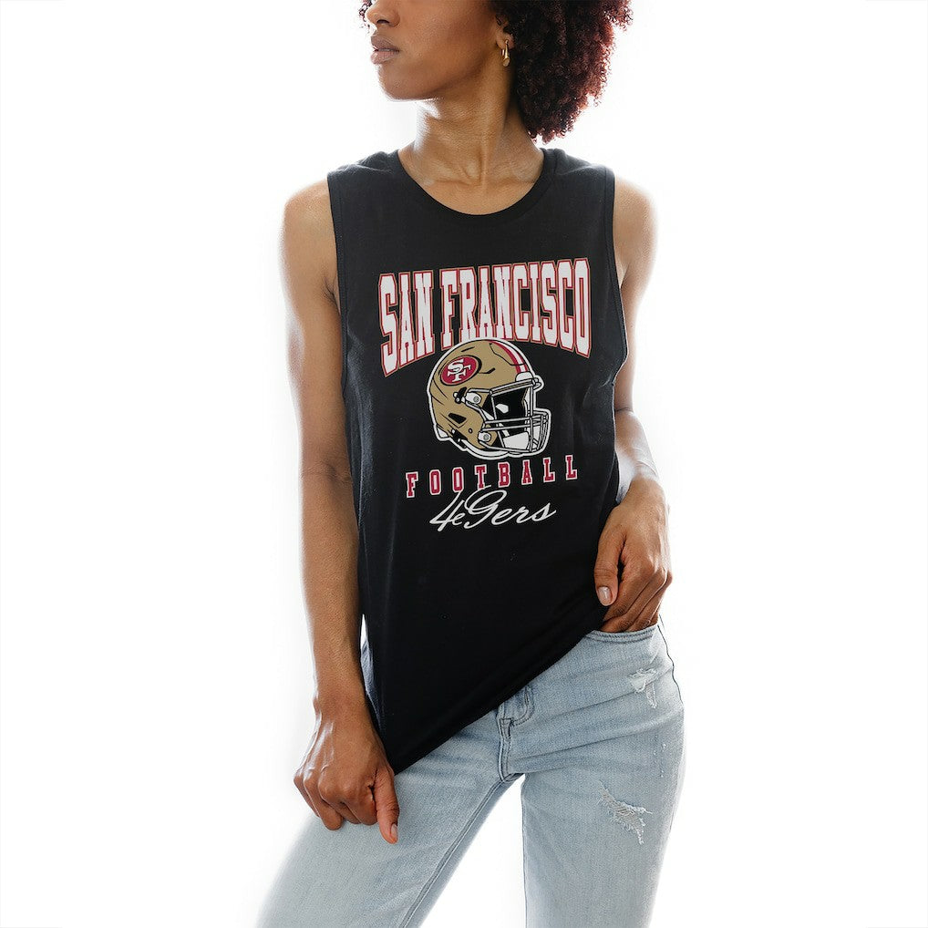 San Francisco 49ers Gameday Couture Women's Preseason Opener Racerback Tank Top - Black Tops