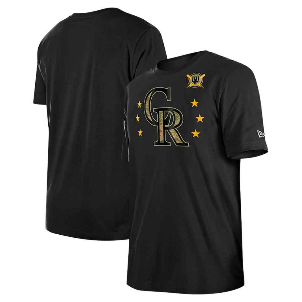 Colorado Rockies New Era 2024 Armed Forces Day T-Shirt - Black T-shirts