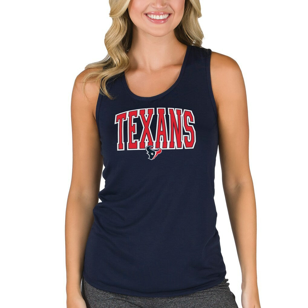 Houston Texans Concepts Sport Women's Marathon Tank Top - Navy Tops