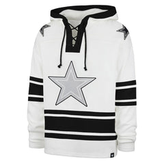 Dallas Cowboys '47 After Image Superior Lacer Pullover Hoodie - White Hoodies