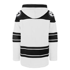 Pittsburgh Steelers '47 After Image Superior Lacer Pullover Hoodie - White Hoodies