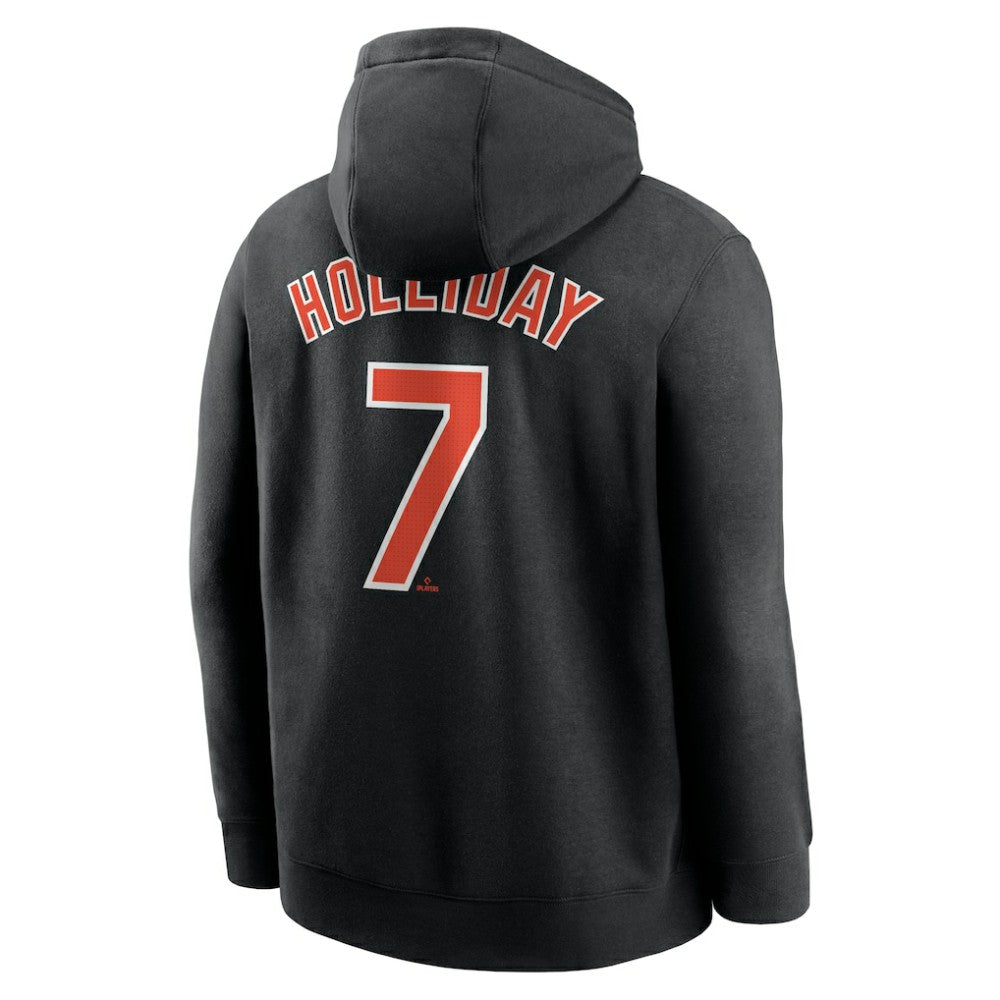 Jackson Holliday Baltimore Orioles Nike Player Name & Number Club Fleece Pullover Hoodie - Black Hoodies