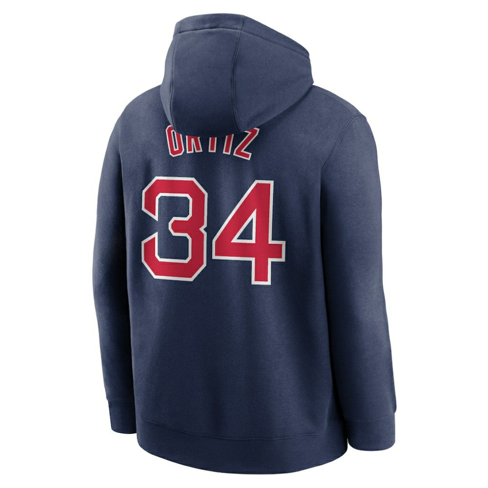 David Ortiz Boston Red Sox Nike Player Name & Number Club Pullover Hoodie - Navy Hoodies