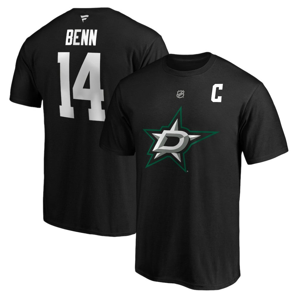 Jamie Benn Dallas Stars Fanatics Authentic Stack Name & Number T-Shirt - Black | US 201644143