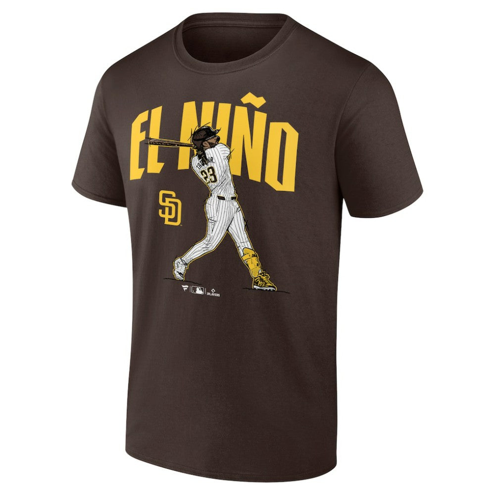 Fernando Tatis Jr. San Diego Padres Player Swing T-Shirt - Brown T-shirts